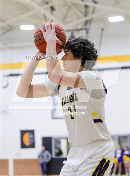Thumbnail 2 in Merkel vs. Brock (UIL Basketball 3A Area Playoff) photogallery.