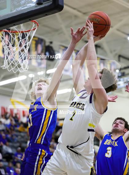 Thumbnail 1 in Merkel vs. Brock (UIL Basketball 3A Area Playoff) photogallery.