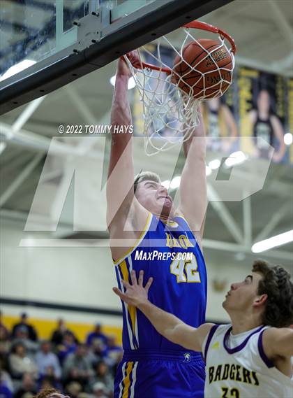 Thumbnail 1 in Merkel vs. Brock (UIL Basketball 3A Area Playoff) photogallery.