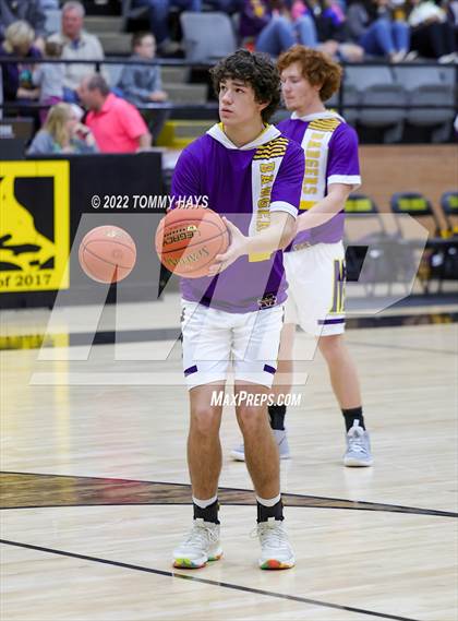 Thumbnail 3 in Merkel vs. Brock (UIL Basketball 3A Area Playoff) photogallery.