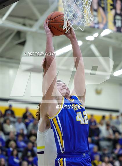 Thumbnail 3 in Merkel vs. Brock (UIL Basketball 3A Area Playoff) photogallery.