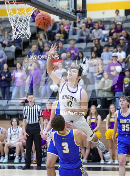Thumbnail 1 in Merkel vs. Brock (UIL Basketball 3A Area Playoff) photogallery.