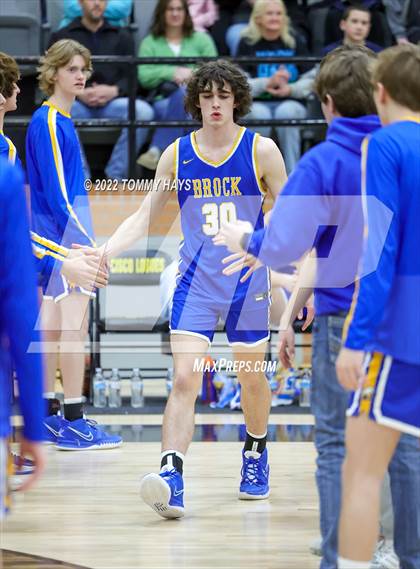 Thumbnail 3 in Merkel vs. Brock (UIL Basketball 3A Area Playoff) photogallery.