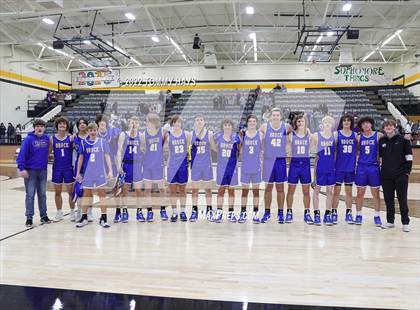 Thumbnail 1 in Merkel vs. Brock (UIL Basketball 3A Area Playoff) photogallery.