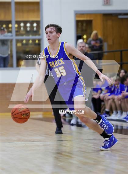 Thumbnail 1 in Merkel vs. Brock (UIL Basketball 3A Area Playoff) photogallery.