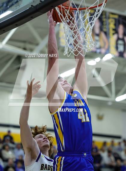 Thumbnail 2 in Merkel vs. Brock (UIL Basketball 3A Area Playoff) photogallery.