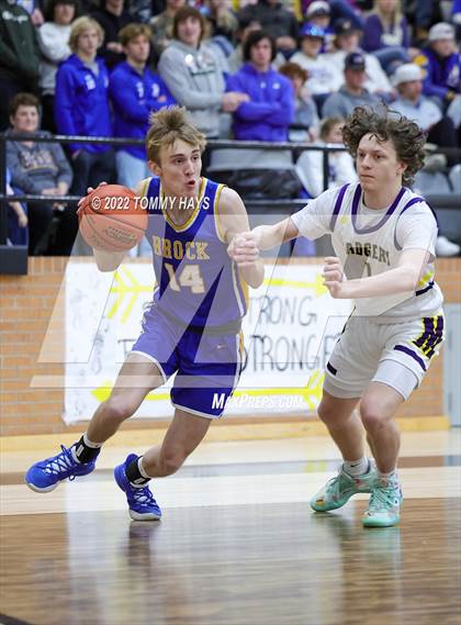 Thumbnail 1 in Merkel vs. Brock (UIL Basketball 3A Area Playoff) photogallery.