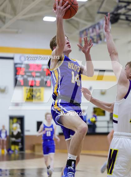 Thumbnail 3 in Merkel vs. Brock (UIL Basketball 3A Area Playoff) photogallery.