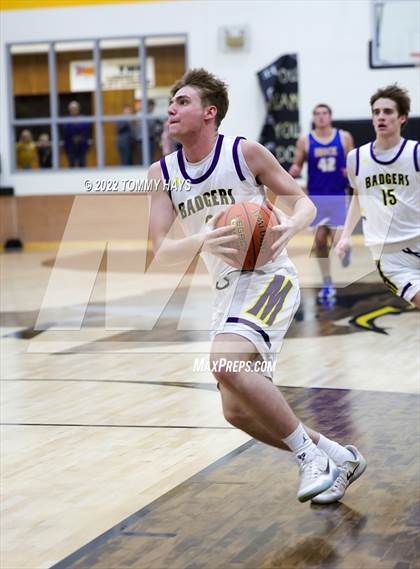 Thumbnail 1 in Merkel vs. Brock (UIL Basketball 3A Area Playoff) photogallery.