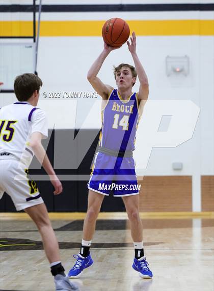Thumbnail 3 in Merkel vs. Brock (UIL Basketball 3A Area Playoff) photogallery.