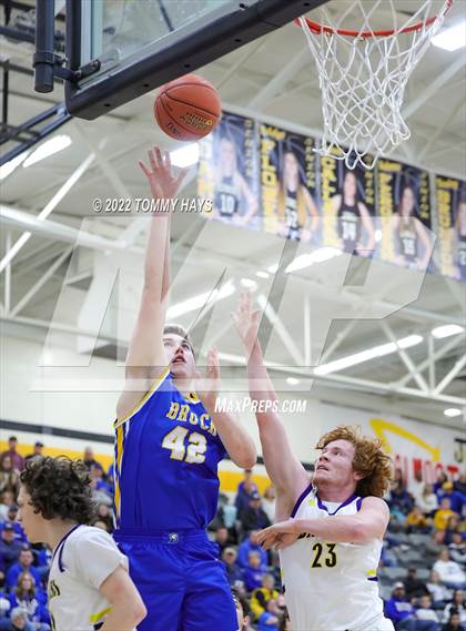 Thumbnail 3 in Merkel vs. Brock (UIL Basketball 3A Area Playoff) photogallery.