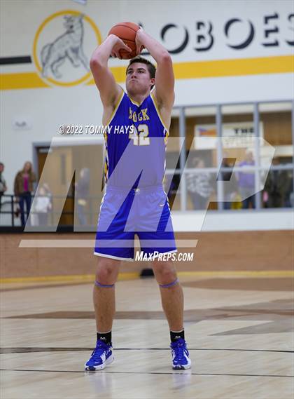 Thumbnail 1 in Merkel vs. Brock (UIL Basketball 3A Area Playoff) photogallery.