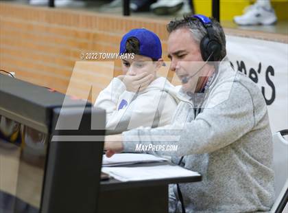 Thumbnail 2 in Merkel vs. Brock (UIL Basketball 3A Area Playoff) photogallery.