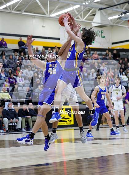 Thumbnail 1 in Merkel vs. Brock (UIL Basketball 3A Area Playoff) photogallery.