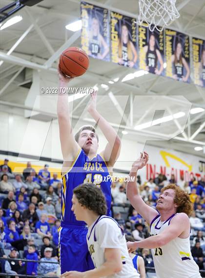 Thumbnail 3 in Merkel vs. Brock (UIL Basketball 3A Area Playoff) photogallery.