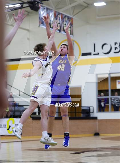 Thumbnail 3 in Merkel vs. Brock (UIL Basketball 3A Area Playoff) photogallery.