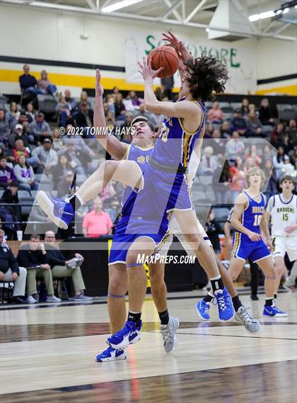 Thumbnail 3 in Merkel vs. Brock (UIL Basketball 3A Area Playoff) photogallery.