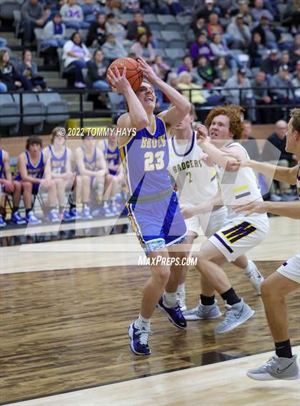 Thumbnail 2 in Merkel vs. Brock (UIL Basketball 3A Area Playoff) photogallery.