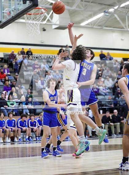 Thumbnail 1 in Merkel vs. Brock (UIL Basketball 3A Area Playoff) photogallery.