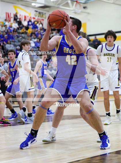 Thumbnail 2 in Merkel vs. Brock (UIL Basketball 3A Area Playoff) photogallery.