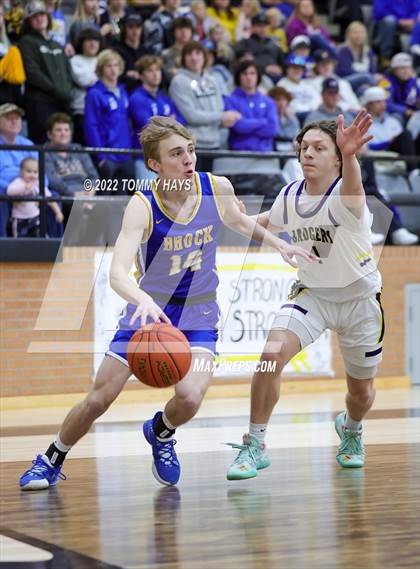 Thumbnail 3 in Merkel vs. Brock (UIL Basketball 3A Area Playoff) photogallery.