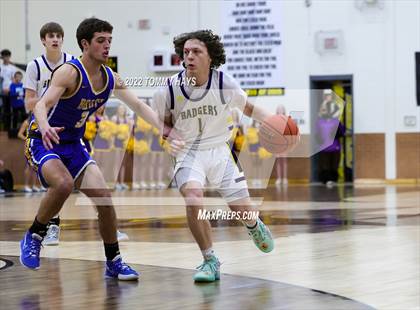 Thumbnail 3 in Merkel vs. Brock (UIL Basketball 3A Area Playoff) photogallery.