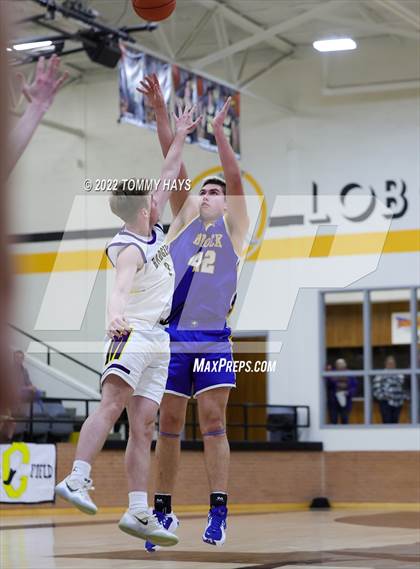 Thumbnail 2 in Merkel vs. Brock (UIL Basketball 3A Area Playoff) photogallery.