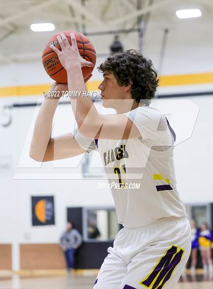 Thumbnail 1 in Merkel vs. Brock (UIL Basketball 3A Area Playoff) photogallery.