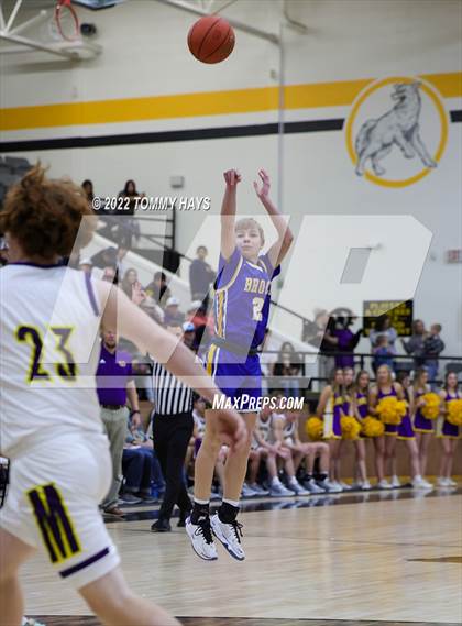 Thumbnail 1 in Merkel vs. Brock (UIL Basketball 3A Area Playoff) photogallery.