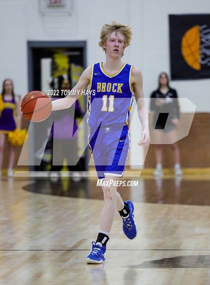 Thumbnail 3 in Merkel vs. Brock (UIL Basketball 3A Area Playoff) photogallery.