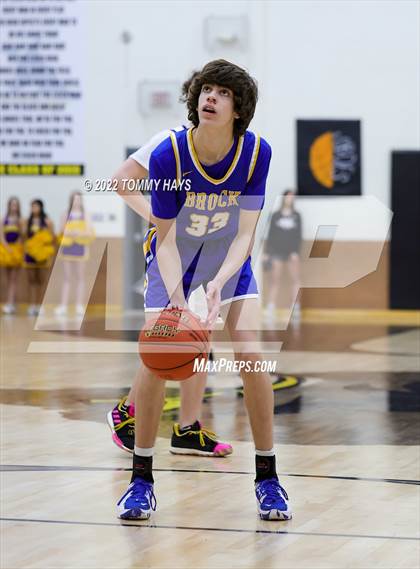 Thumbnail 1 in Merkel vs. Brock (UIL Basketball 3A Area Playoff) photogallery.