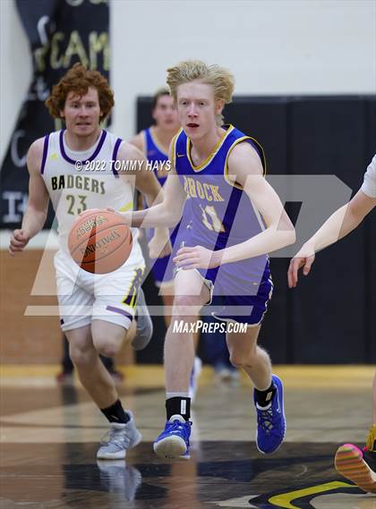 Thumbnail 2 in Merkel vs. Brock (UIL Basketball 3A Area Playoff) photogallery.