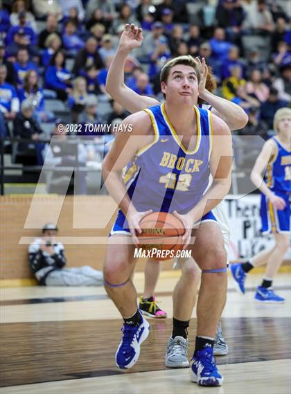 Thumbnail 3 in Merkel vs. Brock (UIL Basketball 3A Area Playoff) photogallery.
