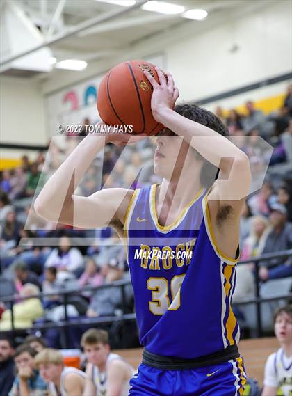 Thumbnail 3 in Merkel vs. Brock (UIL Basketball 3A Area Playoff) photogallery.