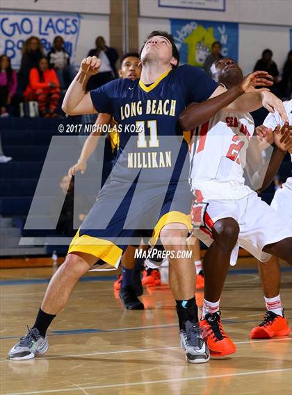 Thumbnail 1 in Redondo Union vs. Millikan (MLK Day Showdown) photogallery.