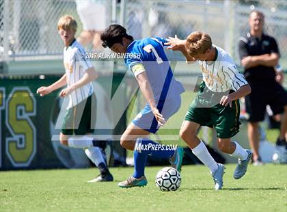 Thumbnail 2 in Christ School vs. Cary Academy (Ravenscroft Soccer Invitational) photogallery.
