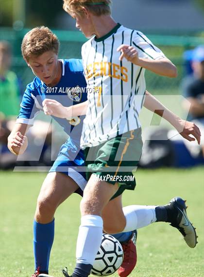 Thumbnail 3 in Christ School vs. Cary Academy (Ravenscroft Soccer Invitational) photogallery.