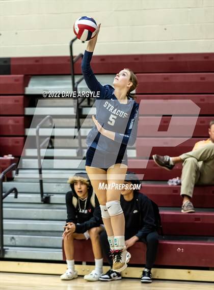 Thumbnail 2 in Pleasant Grove vs. Syracuse (5A/6A Volleyball Challenge) photogallery.