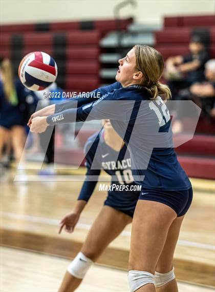 Thumbnail 1 in Pleasant Grove vs. Syracuse (5A/6A Volleyball Challenge) photogallery.