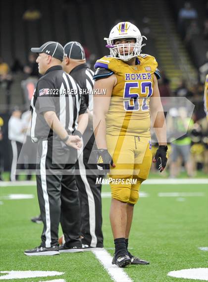 Thumbnail 2 in Homer vs. Oak Grove(LHSAA Division IV Non-Select Final) photogallery.