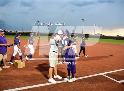 Thumbnail 3 in Guyer vs. Weslaco (UIL 6A Softball Semifinal) photogallery.