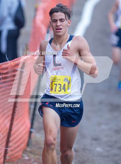 Thumbnail 1 in CIF State Cross Country Championships (Boys D2 Race) photogallery.