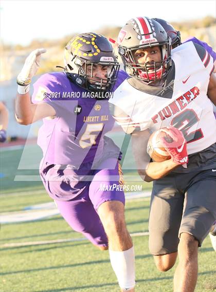 Thumbnail 2 in Pioneer vs Liberty Hill (UIL 5A D2 Quarterfinal Playoff) photogallery.