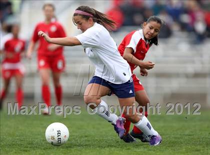 Thumbnail 1 in Columbine vs. Denver East (CHSAA Girls State Soccer Tournament) photogallery.