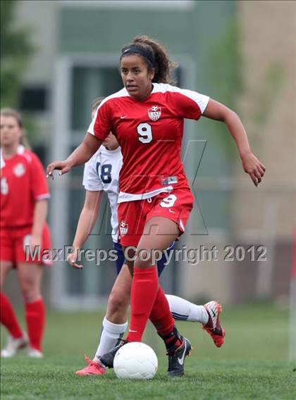 Thumbnail 2 in Columbine vs. Denver East (CHSAA Girls State Soccer Tournament) photogallery.