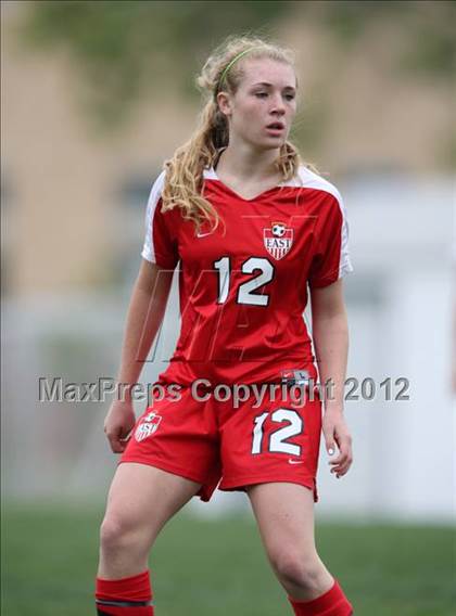 Thumbnail 1 in Columbine vs. Denver East (CHSAA Girls State Soccer Tournament) photogallery.