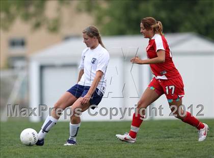 Thumbnail 1 in Columbine vs. Denver East (CHSAA Girls State Soccer Tournament) photogallery.