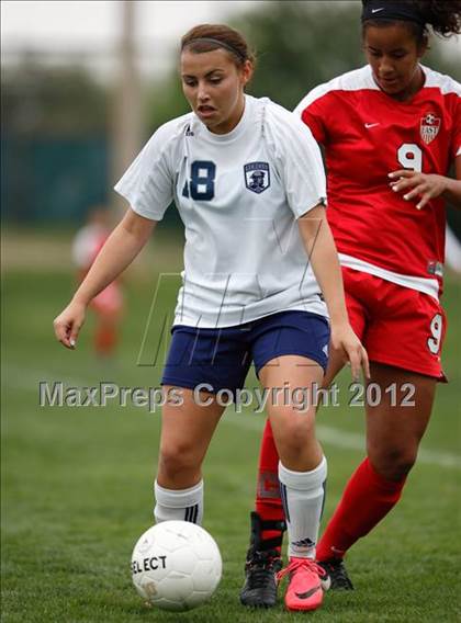 Thumbnail 1 in Columbine vs. Denver East (CHSAA Girls State Soccer Tournament) photogallery.