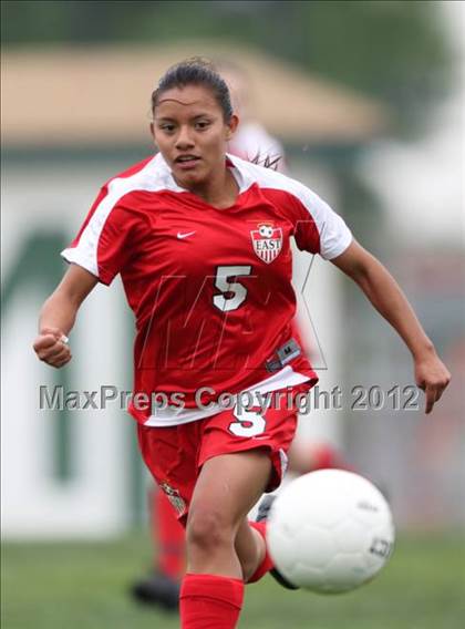 Thumbnail 2 in Columbine vs. Denver East (CHSAA Girls State Soccer Tournament) photogallery.