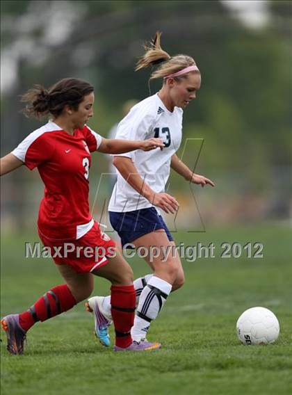 Thumbnail 1 in Columbine vs. Denver East (CHSAA Girls State Soccer Tournament) photogallery.